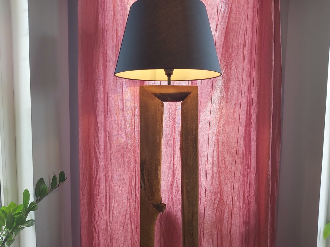 drewniana lampa na zamówienie 